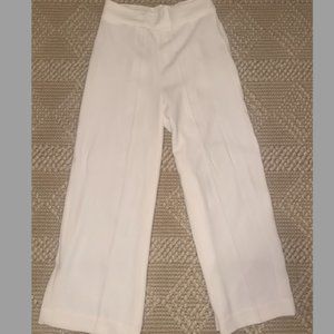 Zara White High Waisted Work Pant